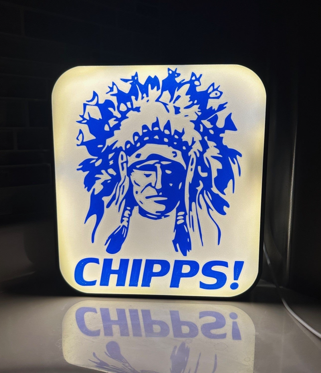 Chippewa Chipps Display and Light Up Sign