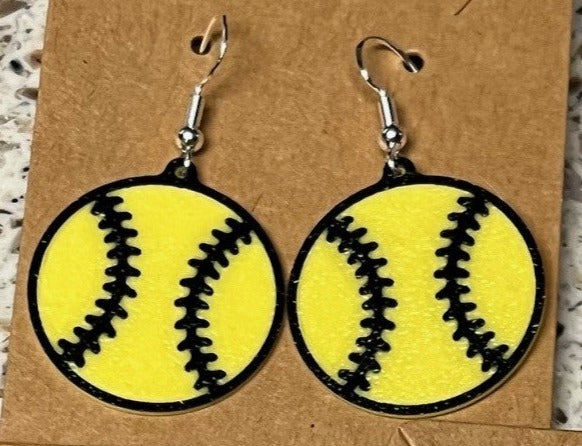 Baseball Earrings