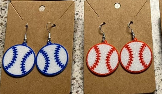 Baseball Earrings