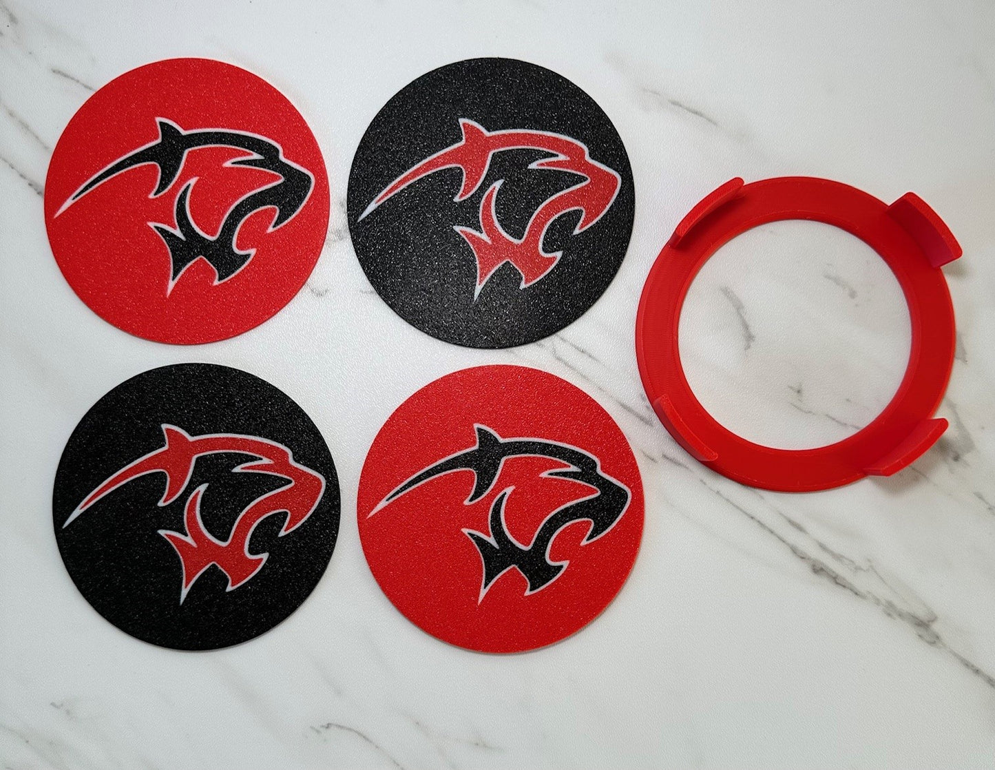 Norton Panther Custom Coasters  (Set of 4 with holder)